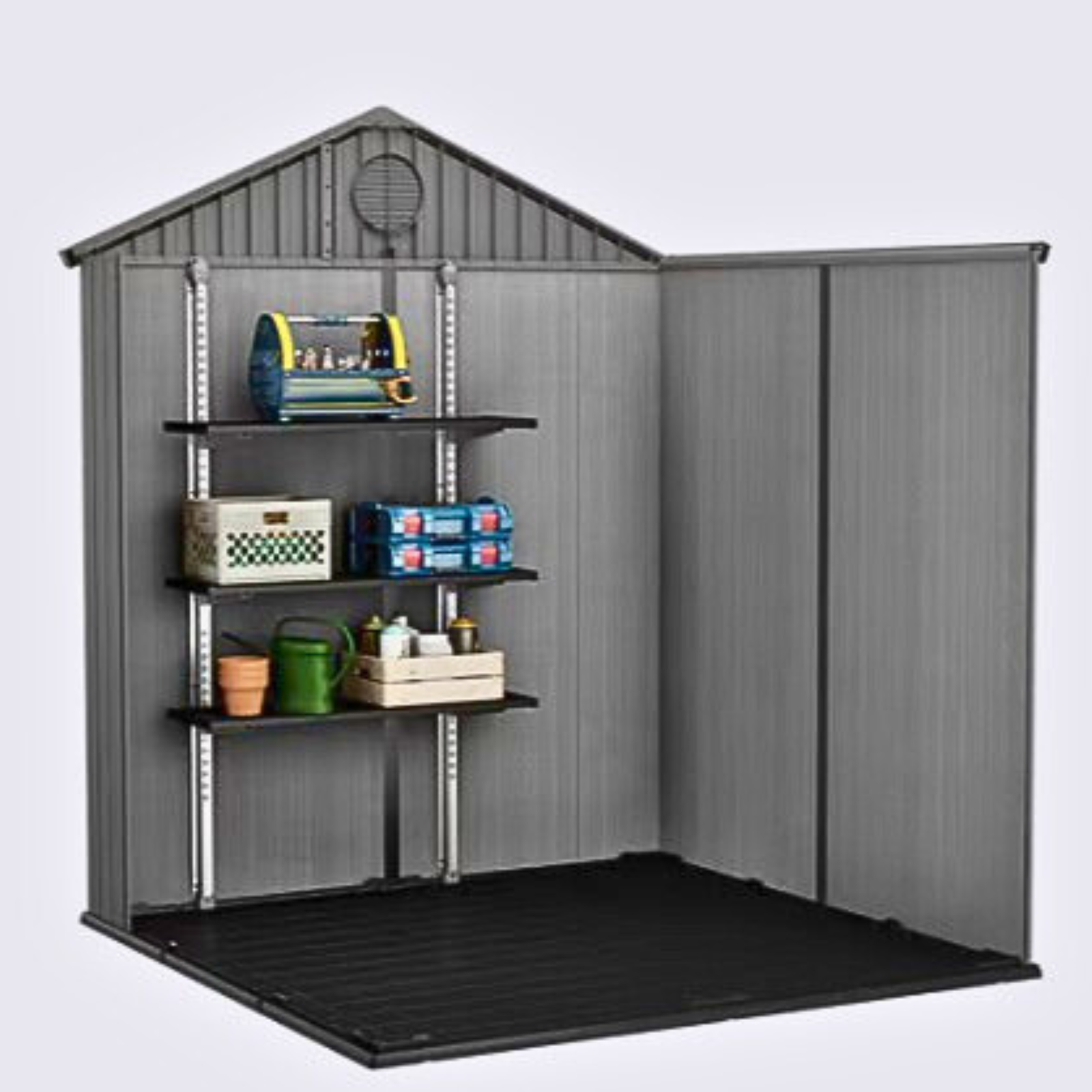Keter Darwin 6x6 Garden Shed - Grey (1.9 x 1.8m) - Image 3