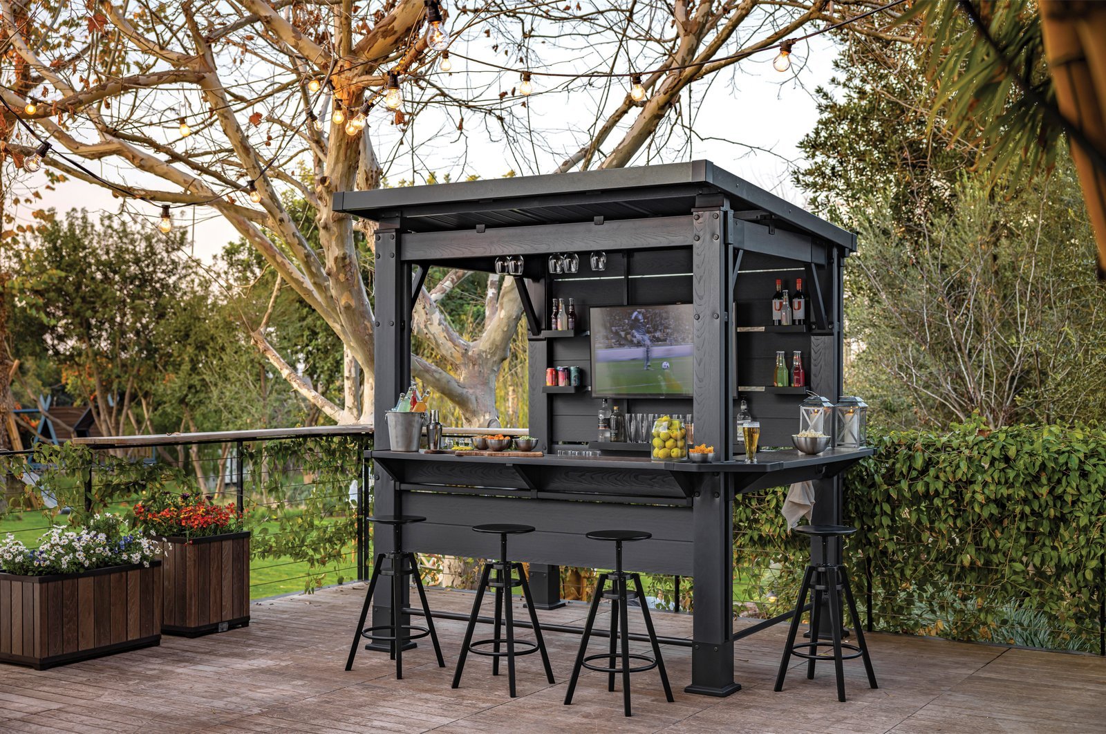 Keter Bar Gazebo - Grey - Image 10