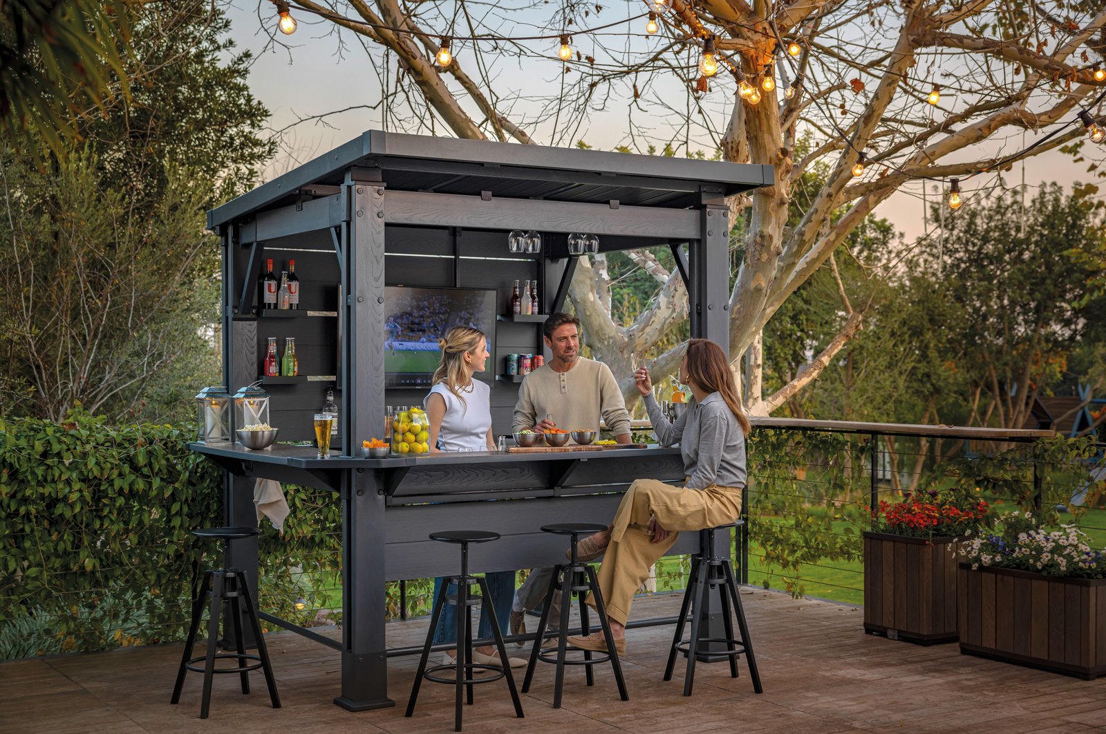 Keter Bar Gazebo - Grey - Image 4