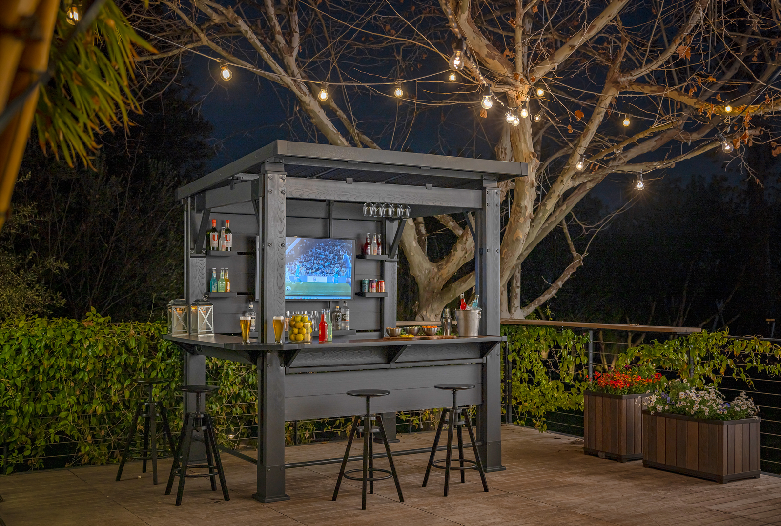Keter Bar Gazebo - Grey - Image 8