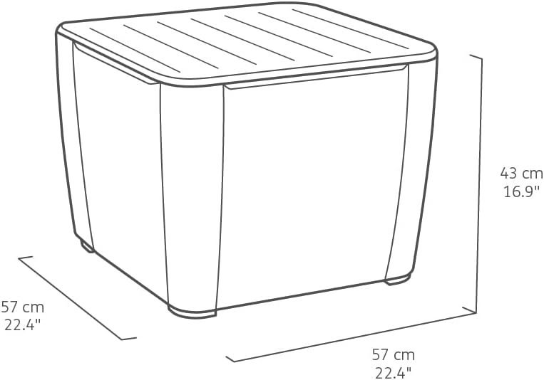 Keter Luzon Plus - 101L Outdoor Storage Table / Seat - Image 3