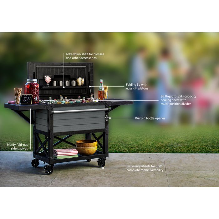 Keter Patio Cooler and Beverage Cart - Image 5
