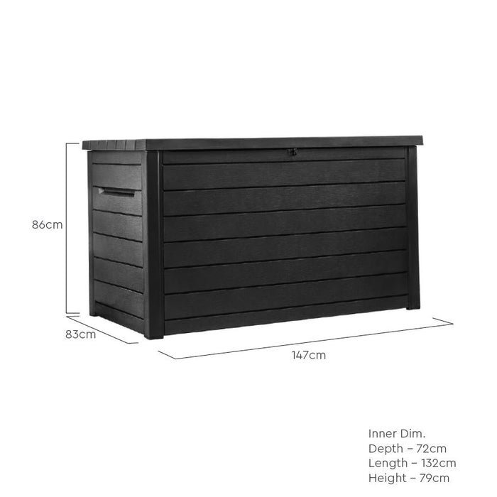 Keter Ontario 870L Storage Box - Anthracite - Image 4