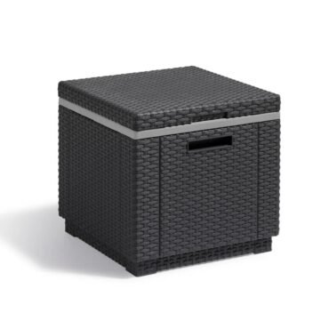 Keter Ice Cube Cooler - Side Table - Graphite/White