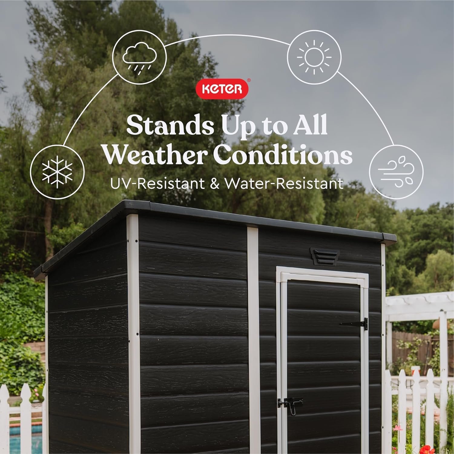 Manor Pent Essential 6x4 Garden Shed - Dark Grey (1.8 x 1.1m) - Image 5