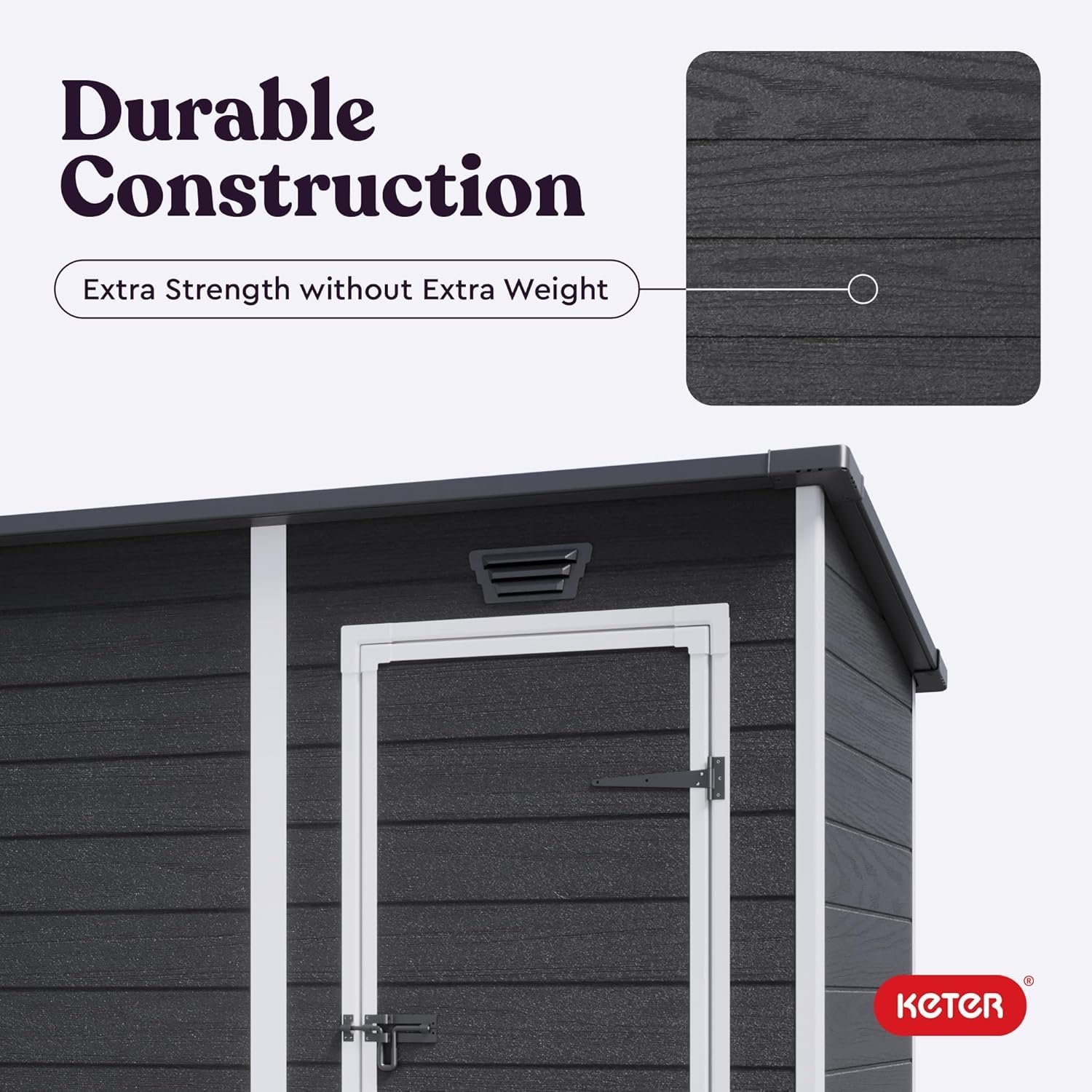 Manor Pent Essential 6x4 Garden Shed - Dark Grey (1.8 x 1.1m) - Image 6