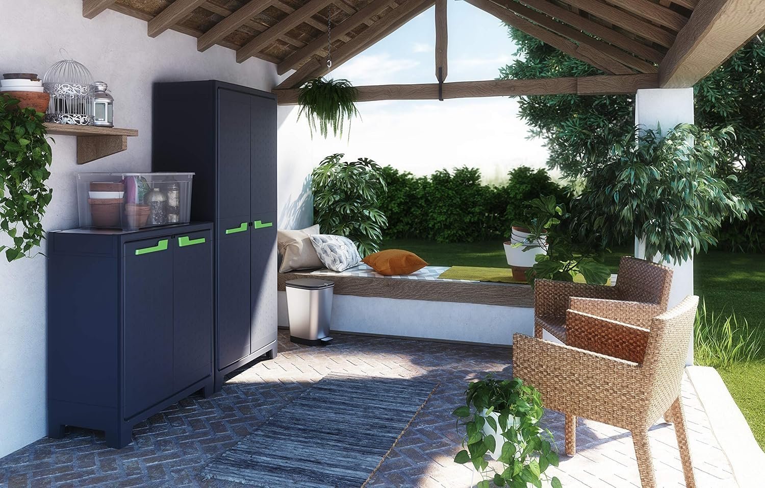 2 x Keter Moby High Storage Cabinets - Image 8