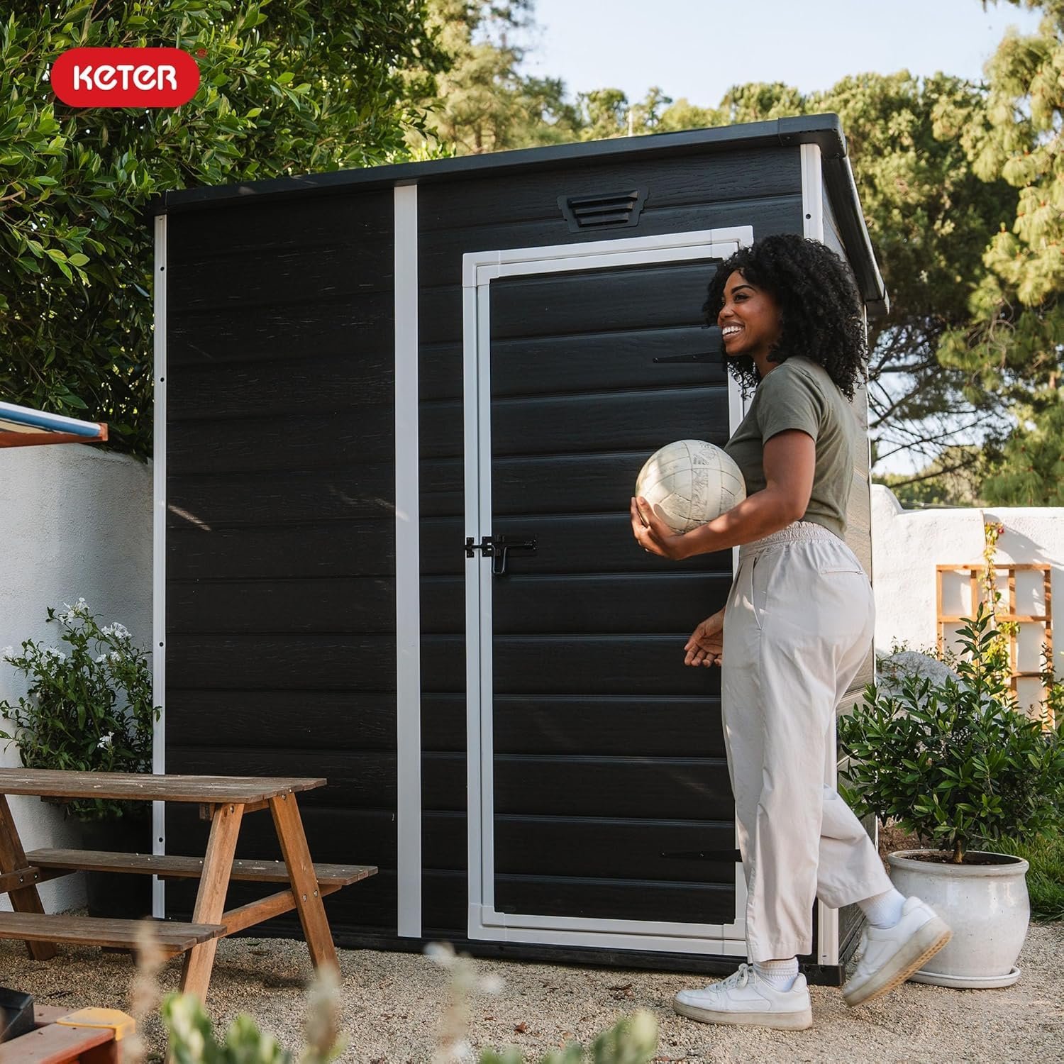 Manor Pent Essential 6x4 Garden Shed - Dark Grey (1.8 x 1.1m) - Image 9