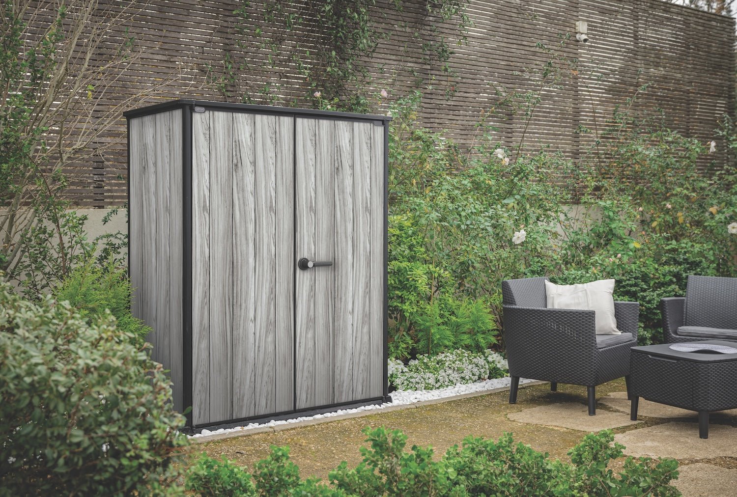 Keter Signature Vertical Shed - Stormgrey Look - Image 6