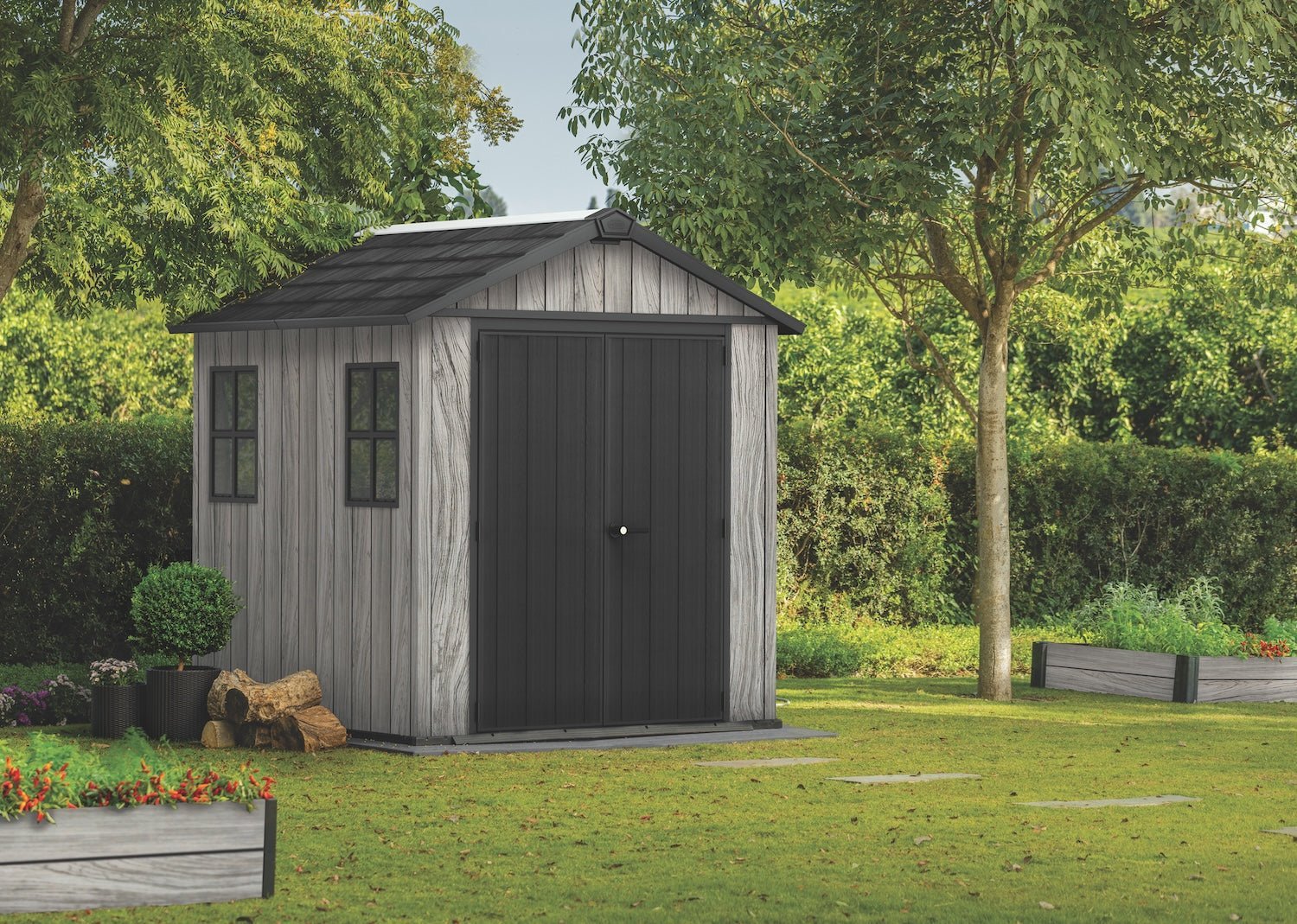 Keter Apex Shed 7.5x7 -Stormgrey Look (2.3 x 2.2m) - Image 6