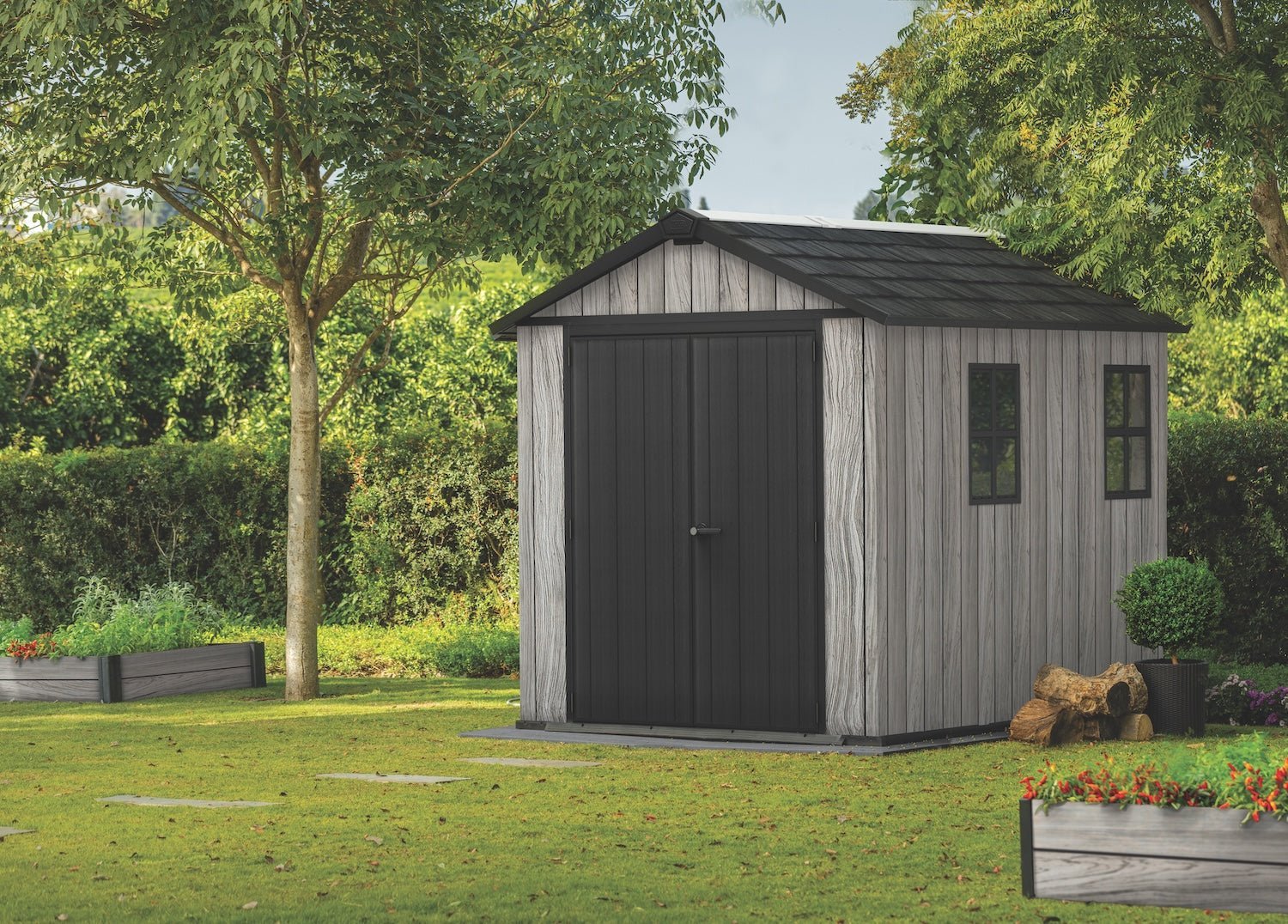 Keter Apex Shed 7.5x9 - Stormgrey Look (2.3 x 2.9m) - Image 6