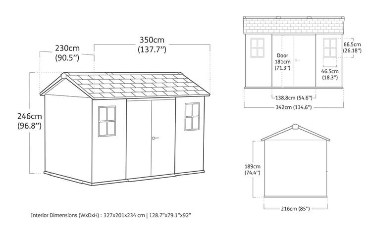 Keter Newton Plus Shed 7.5x11 (2.3 x 3.5m) - Image 7