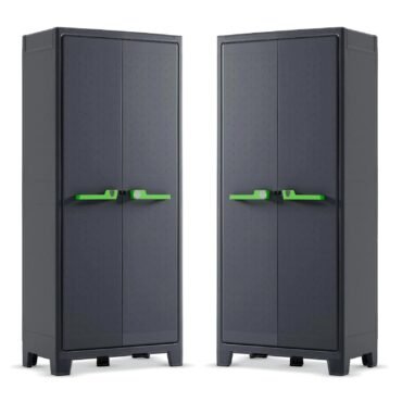 2 x Keter Moby High Storage Cabinets