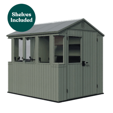 Keter Potting 6x8 Shed - Green (1.9 x 2.4m)
