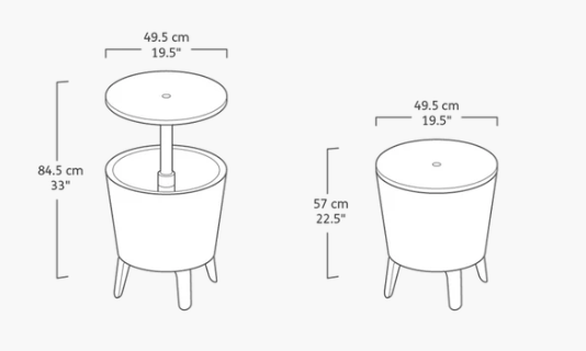 Keter Cool Bar - Graphite/Lime - Image 4