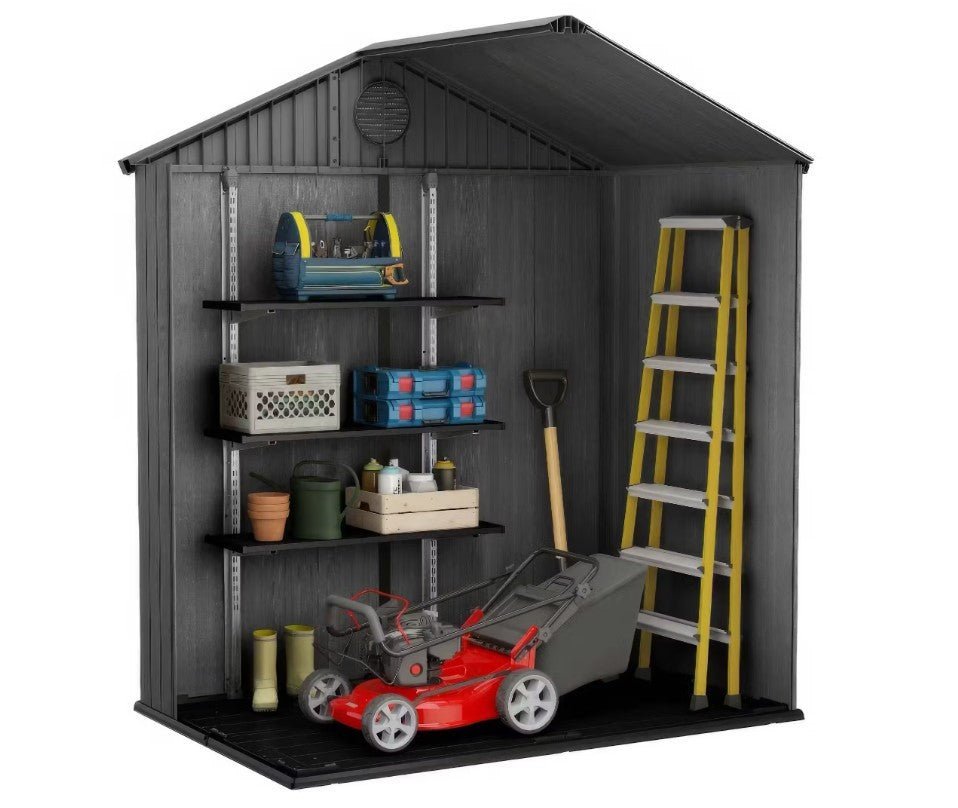 Keter Darwin 6x4 Garden Shed - Grey (1.9 x 1.2m) - Image 2