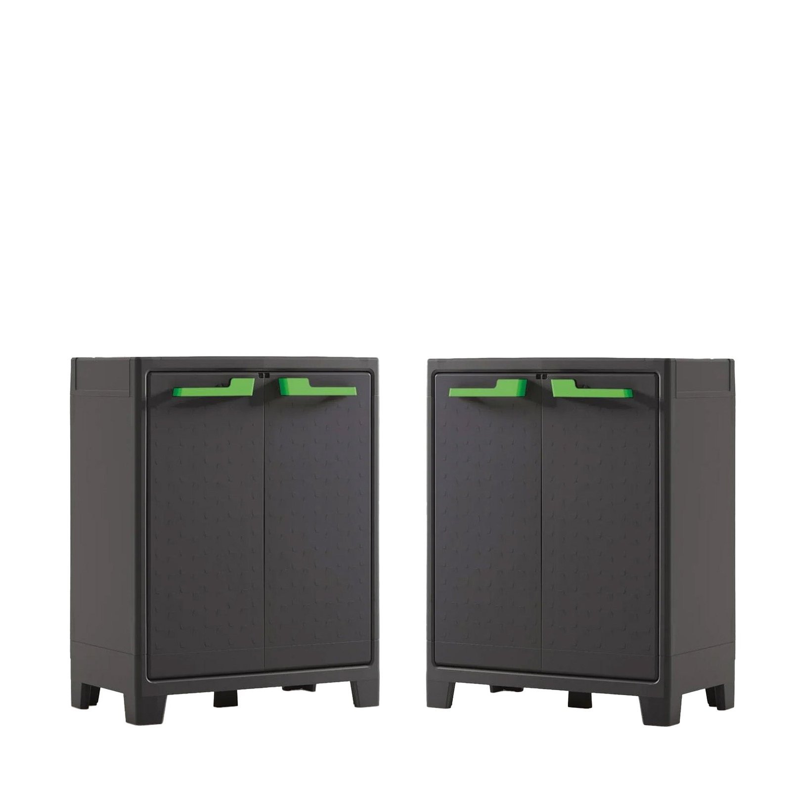 2 x Keter Moby Low Indoor-Storage Cabinets