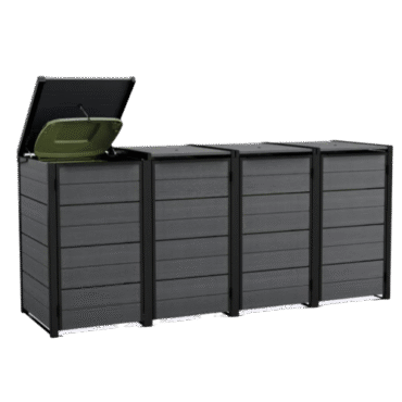 Keter Hideaway - 4 Bin (Grey)