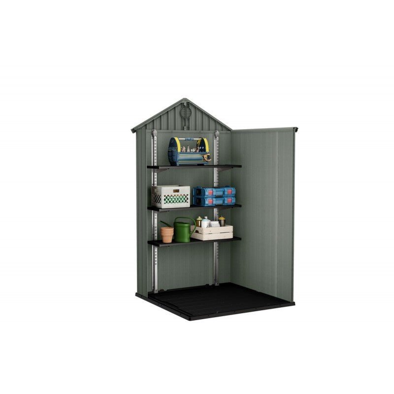 Keter Darwin 4x4 Garden Shed - Wood Green (1.3 x 1.2m) - Image 2