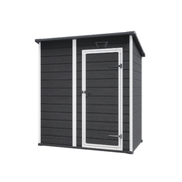 Manor Pent Essential 6x4 Garden Shed - Dark Grey (1.8 x 1.1m)