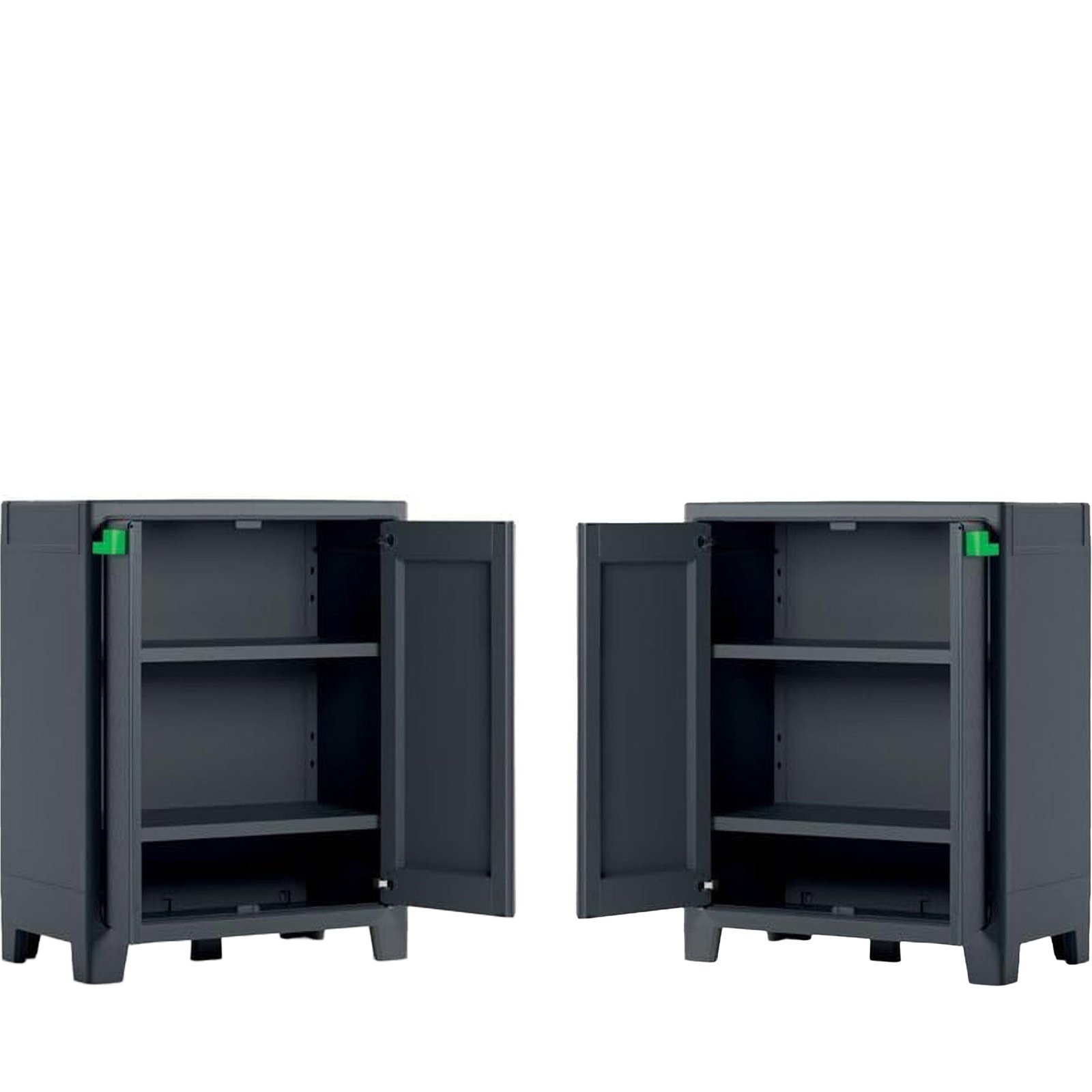 2 x Keter Moby Low Indoor-Storage Cabinets - Image 2